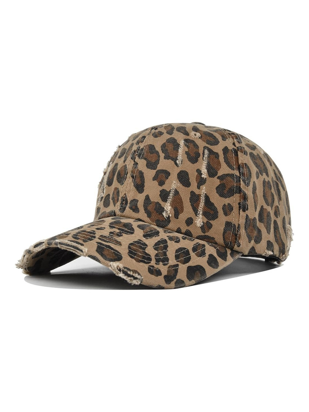 Classic Low Profile Baseball Cap for Men Women | Leopard Khaki | Size OS
